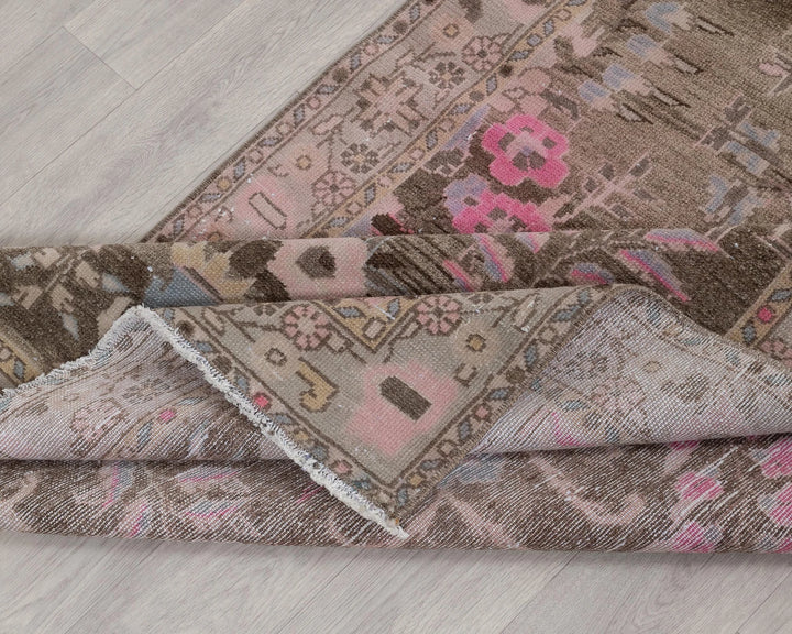 Multicolor Turkish Oushak Rug 3' 3" x 8' 10" Hand-Knotted | No. VR19788