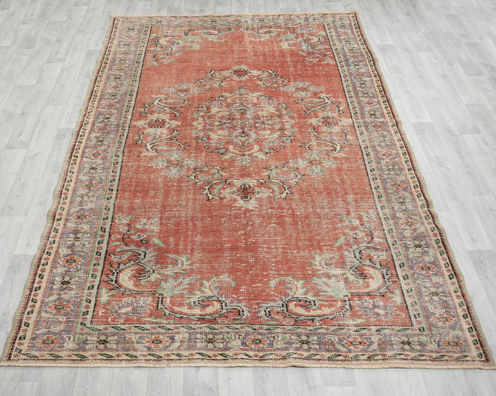 Multicolor Turkish Oushak Rug 6' x 10' 2" Hand-Knotted | No. VR19829
