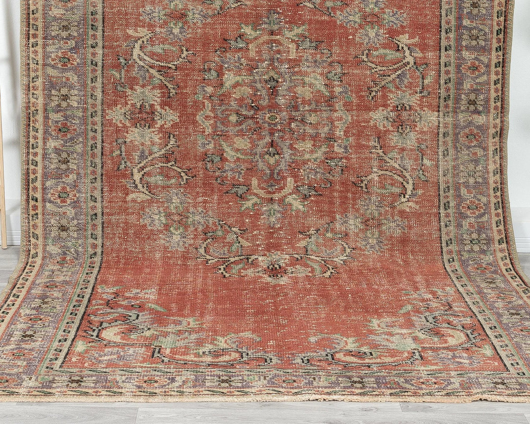Multicolor Turkish Oushak Rug 6' x 10' 2" Hand-Knotted | No. VR19829