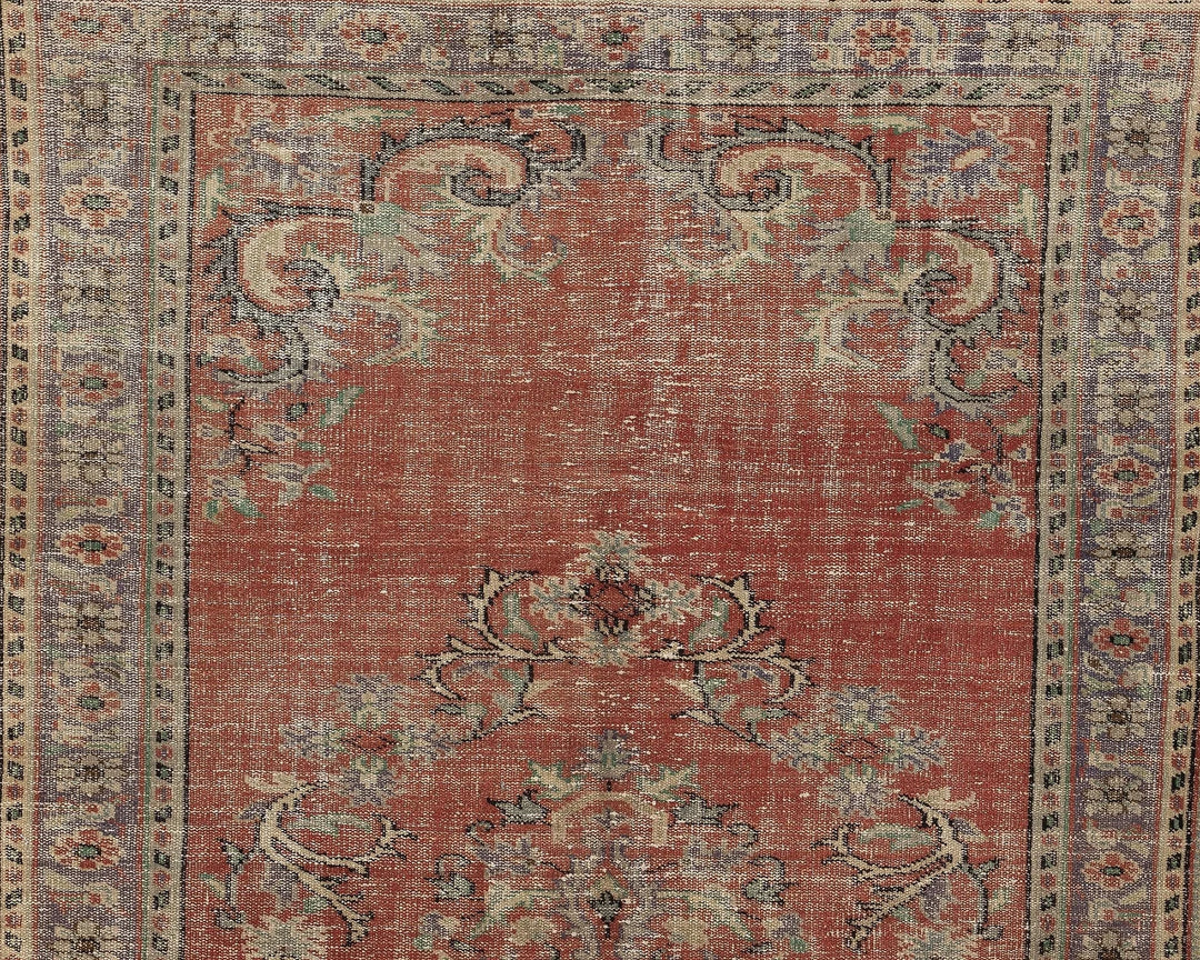 Multicolor Turkish Oushak Rug 6' x 10' 2" Hand-Knotted | No. VR19829