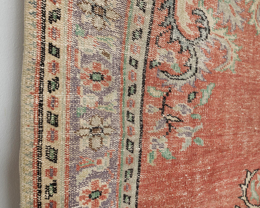 Multicolor Turkish Oushak Rug 6' x 10' 2" Hand-Knotted | No. VR19829