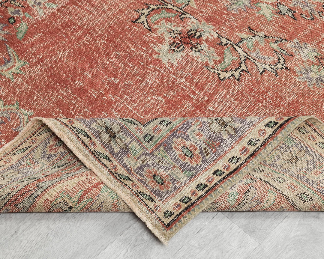 Multicolor Turkish Oushak Rug 6' x 10' 2" Hand-Knotted | No. VR19829