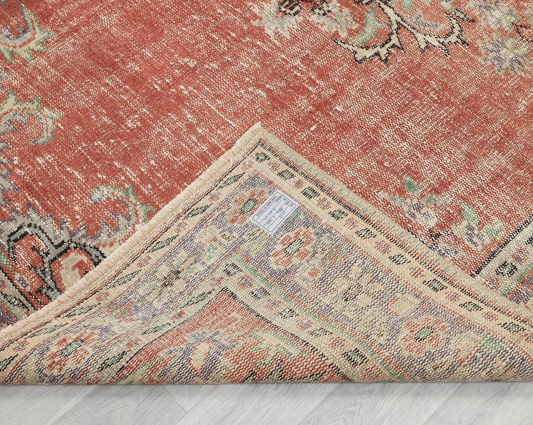 Multicolor Turkish Oushak Rug 6' x 10' 2" Hand-Knotted | No. VR19829