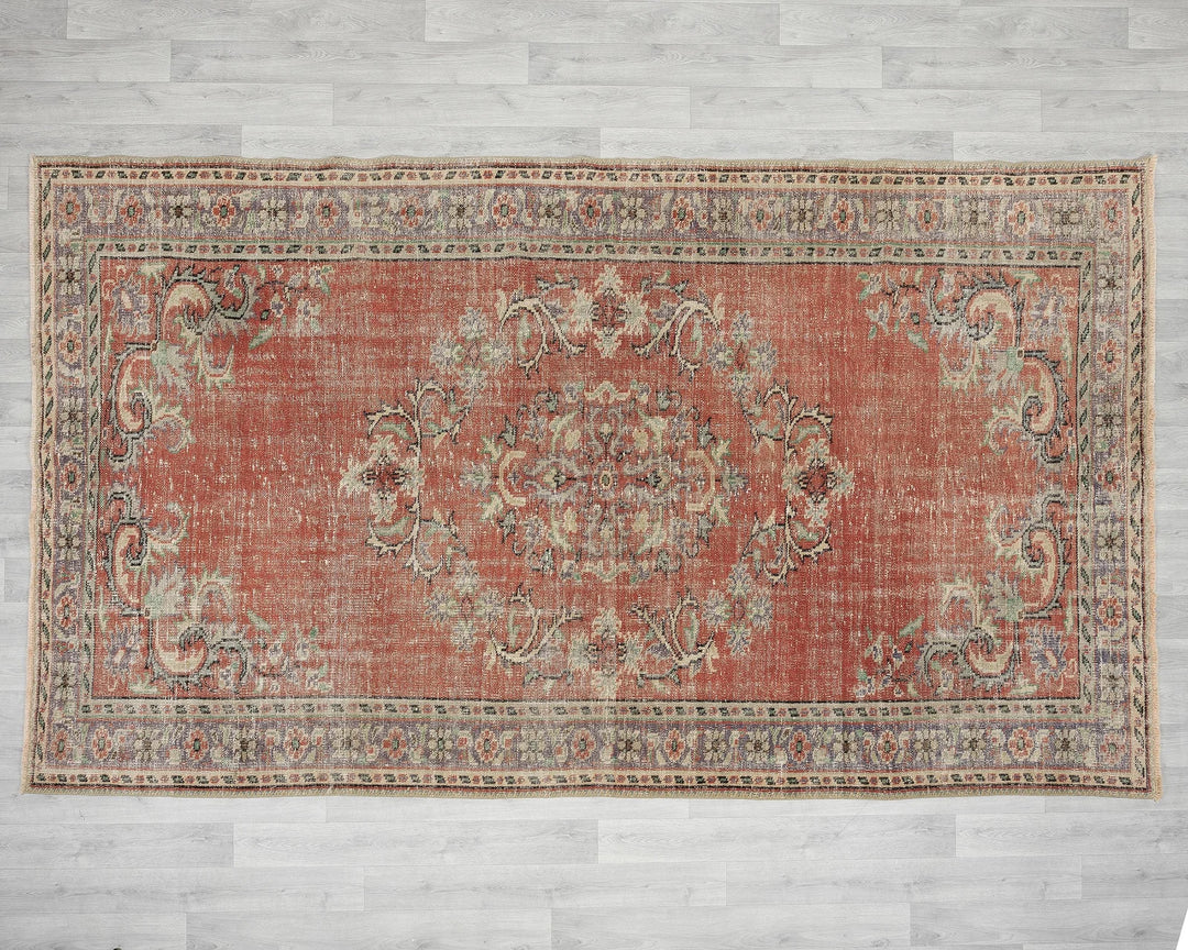 Multicolor Turkish Oushak Rug 6' x 10' 2" Hand-Knotted | No. VR19829