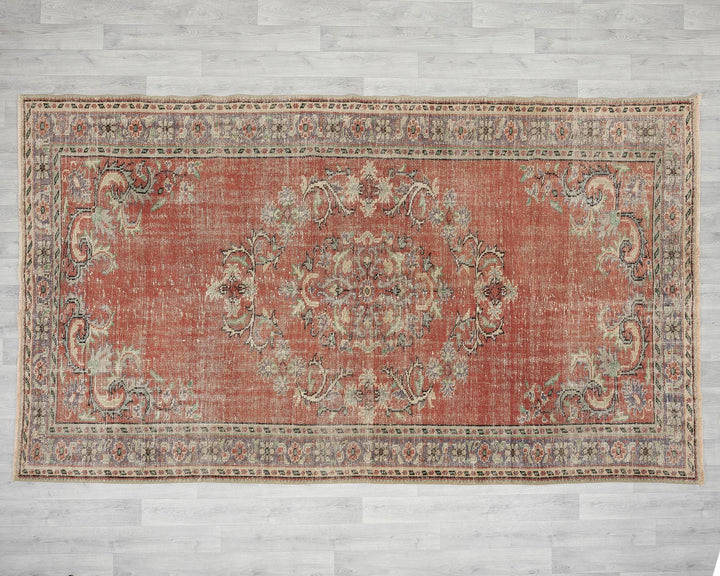 Multicolor Turkish Oushak Rug 6' x 10' 2" Hand-Knotted | No. VR19829