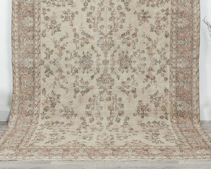 Multicolor Turkish Oushak Rug 6' 4" x 9' 5" Hand-Knotted | No. VR19875