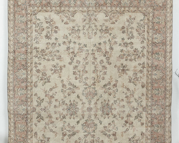 Multicolor Turkish Oushak Rug 6' 4" x 9' 5" Hand-Knotted | No. VR19875
