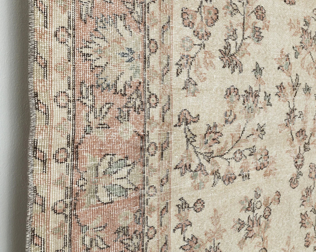 Multicolor Turkish Oushak Rug 6' 4" x 9' 5" Hand-Knotted | No. VR19875