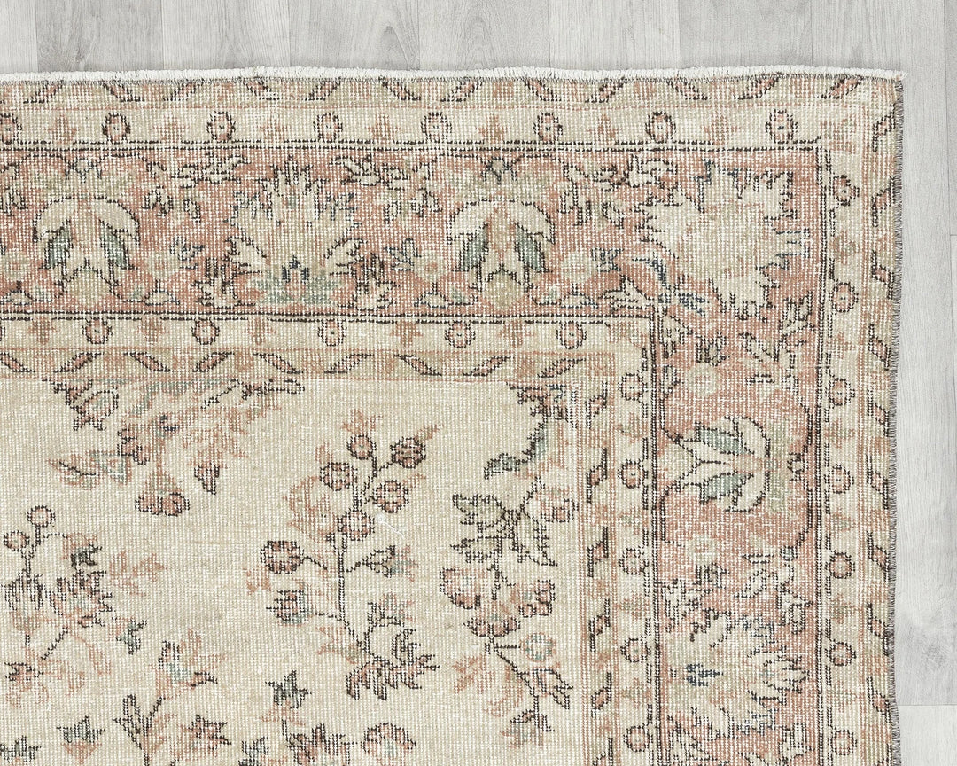 Multicolor Turkish Oushak Rug 6' 4" x 9' 5" Hand-Knotted | No. VR19875