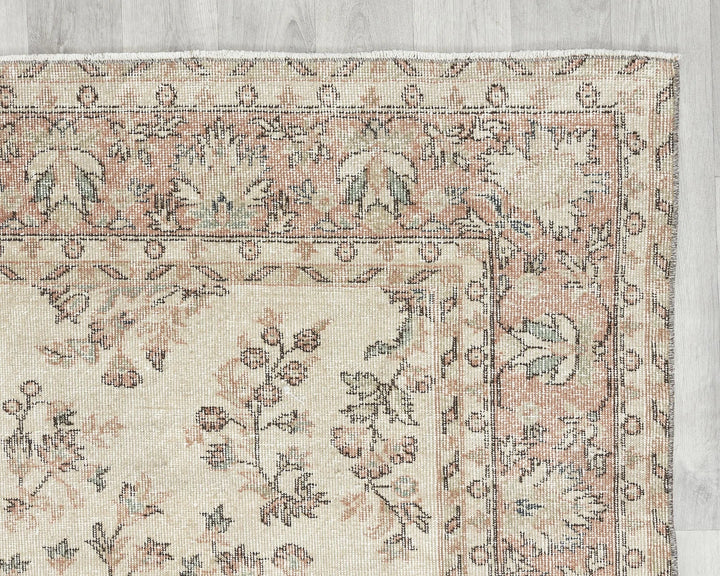 Multicolor Turkish Oushak Rug 6' 4" x 9' 5" Hand-Knotted | No. VR19875