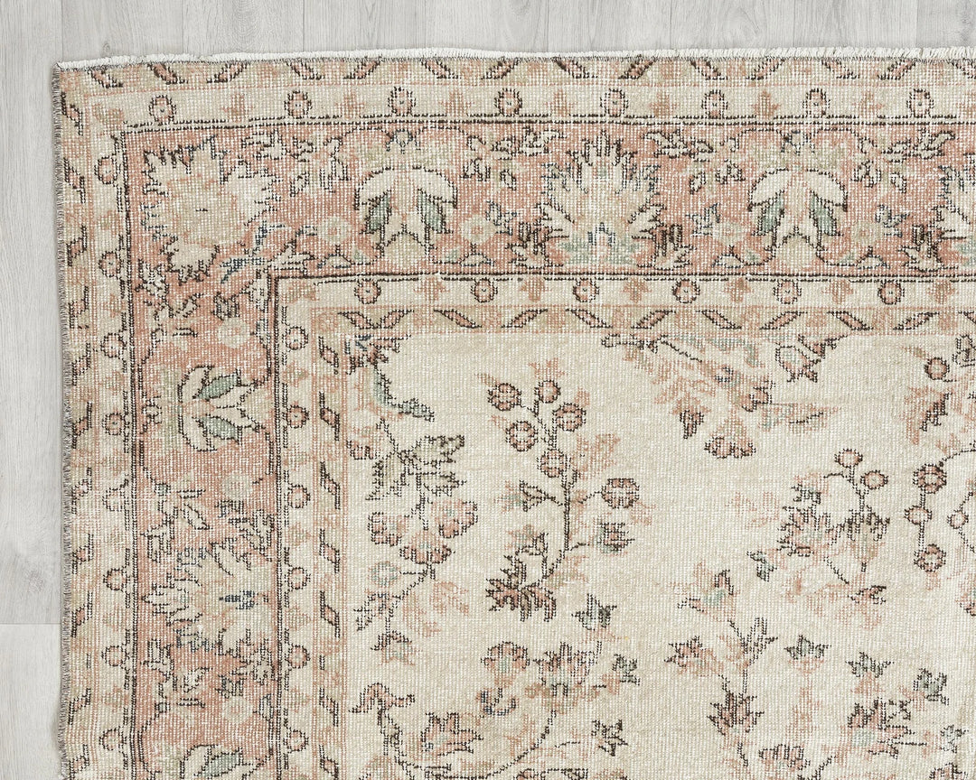 Multicolor Turkish Oushak Rug 6' 4" x 9' 5" Hand-Knotted | No. VR19875