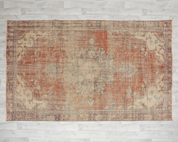 Multicolor Turkish Oushak Rug 5' 7" x 9' Hand-Knotted | No. VR19886