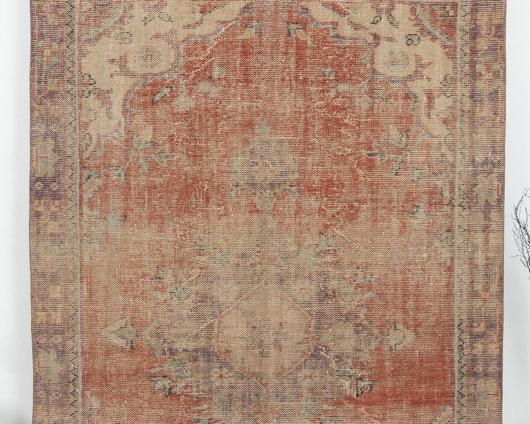 Multicolor Turkish Oushak Rug 5' 7" x 9' Hand-Knotted | No. VR19886