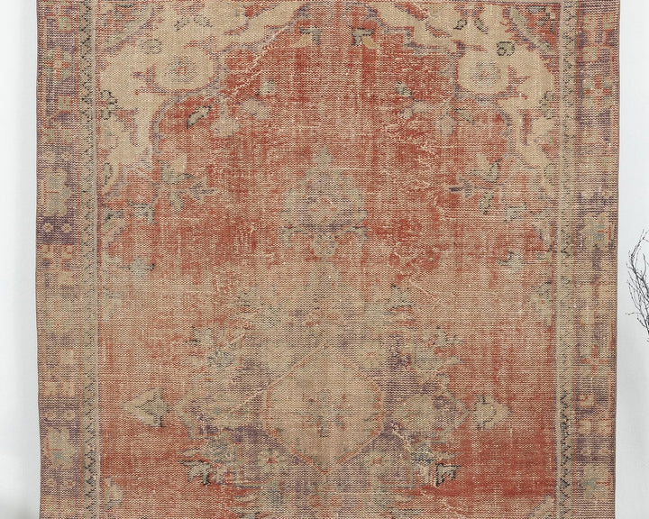 Multicolor Turkish Oushak Rug 5' 7" x 9' Hand-Knotted | No. VR19886
