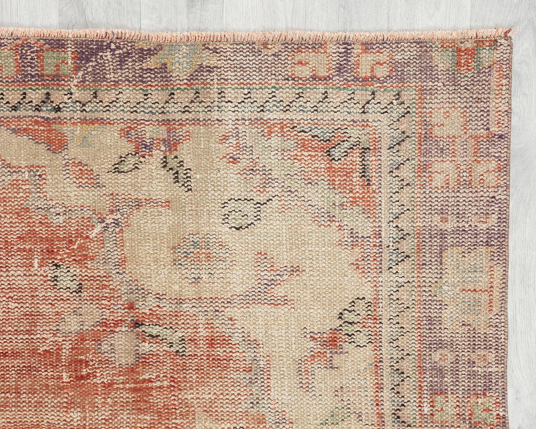 Multicolor Turkish Oushak Rug 5' 7" x 9' Hand-Knotted | No. VR19886