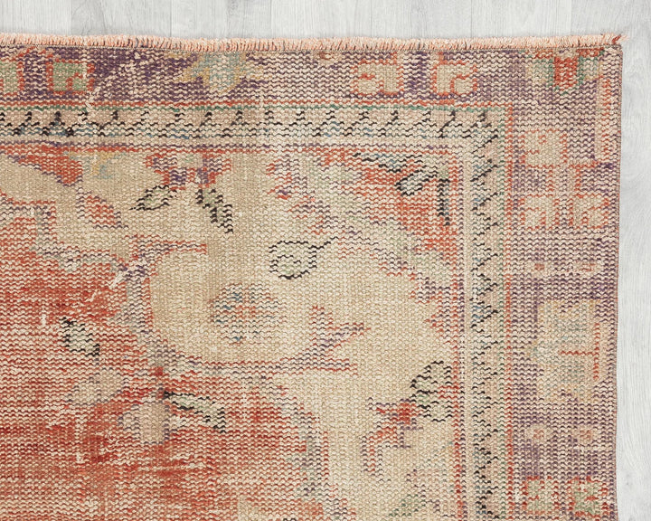 Multicolor Turkish Oushak Rug 5' 7" x 9' Hand-Knotted | No. VR19886