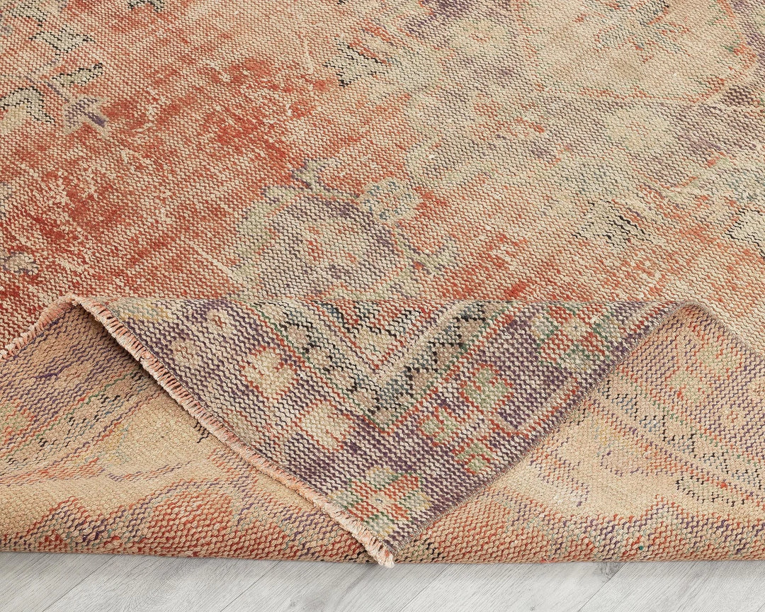 Multicolor Turkish Oushak Rug 5' 7" x 9' Hand-Knotted | No. VR19886