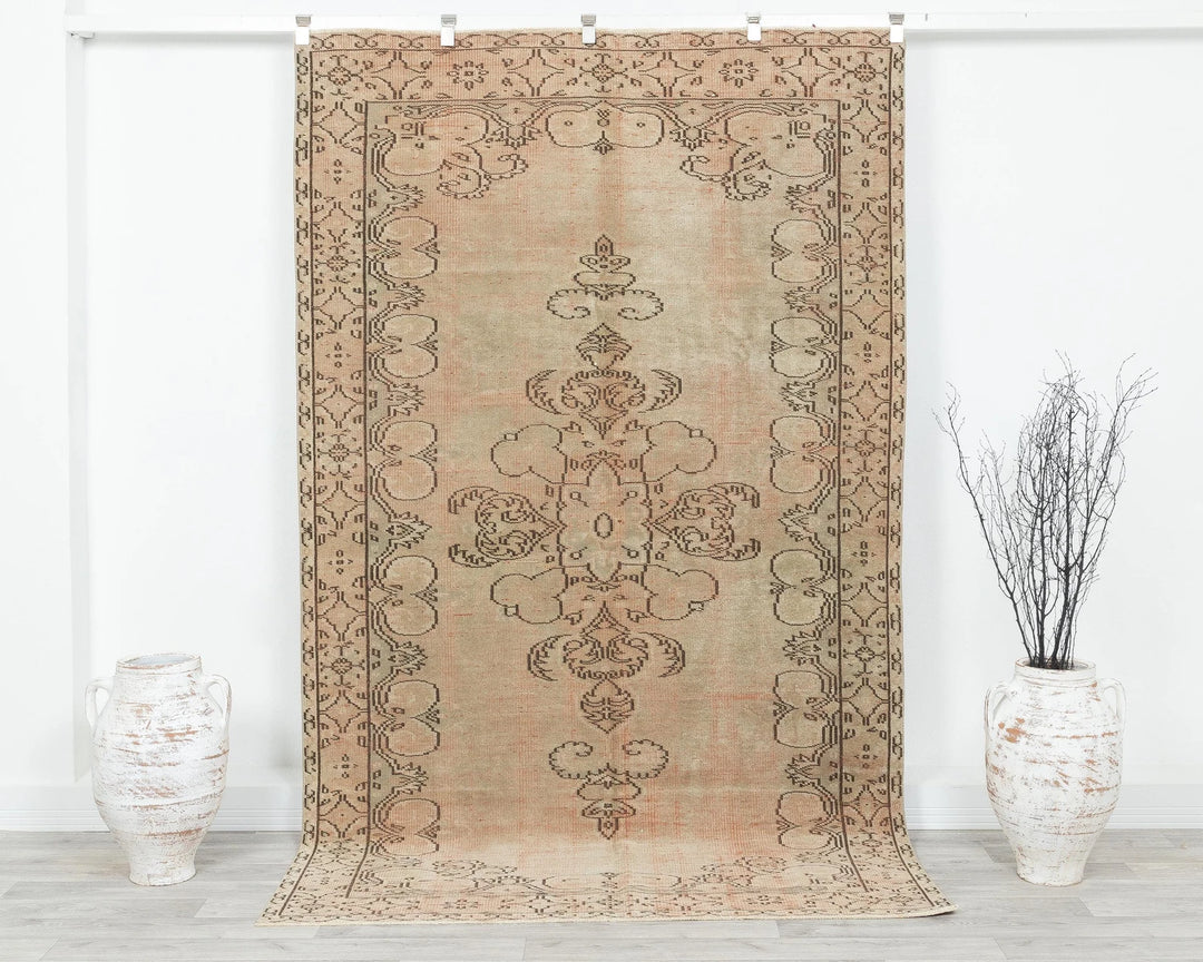 Multicolor Turkish Oushak Rug 8' 4" x 5' Hand-Knotted | No. VR19982