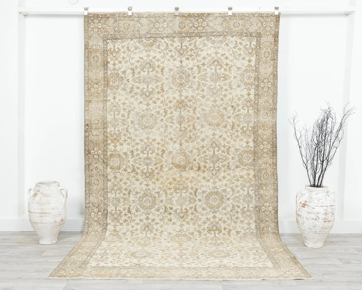 Multicolor Turkish Oushak Rug 5' 10" x 9' 10" Hand-Knotted | No. VR19995