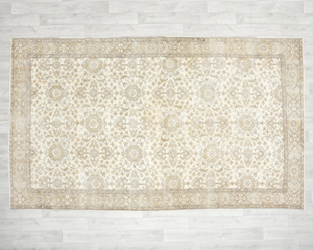 Multicolor Turkish Oushak Rug 5' 10" x 9' 10" Hand-Knotted | No. VR19995