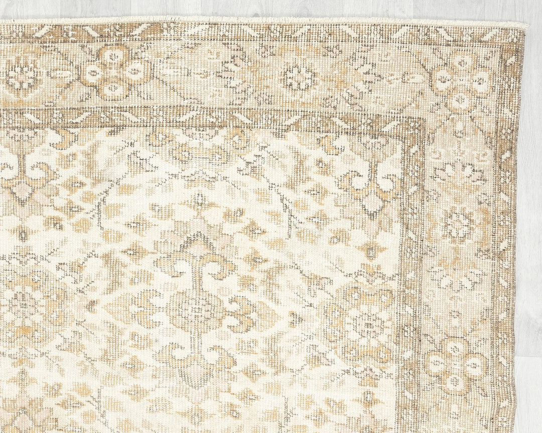 Multicolor Turkish Oushak Rug 5' 10" x 9' 10" Hand-Knotted | No. VR19995