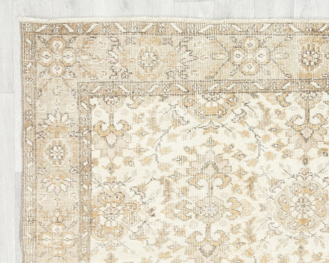 Multicolor Turkish Oushak Rug 5' 10" x 9' 10" Hand-Knotted | No. VR19995