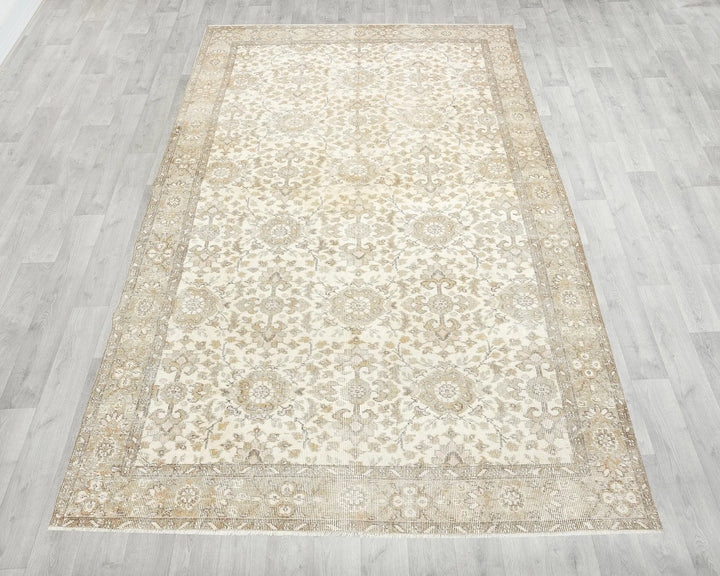 Multicolor Turkish Oushak Rug 5' 10" x 9' 10" Hand-Knotted | No. VR19995