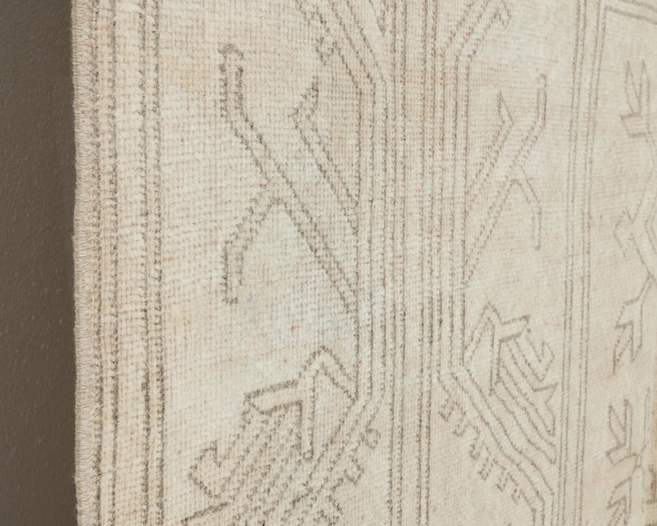 Beige Turkish Oushak Rug 5'1" x 8'2" Hand-Knotted | No. VR20050