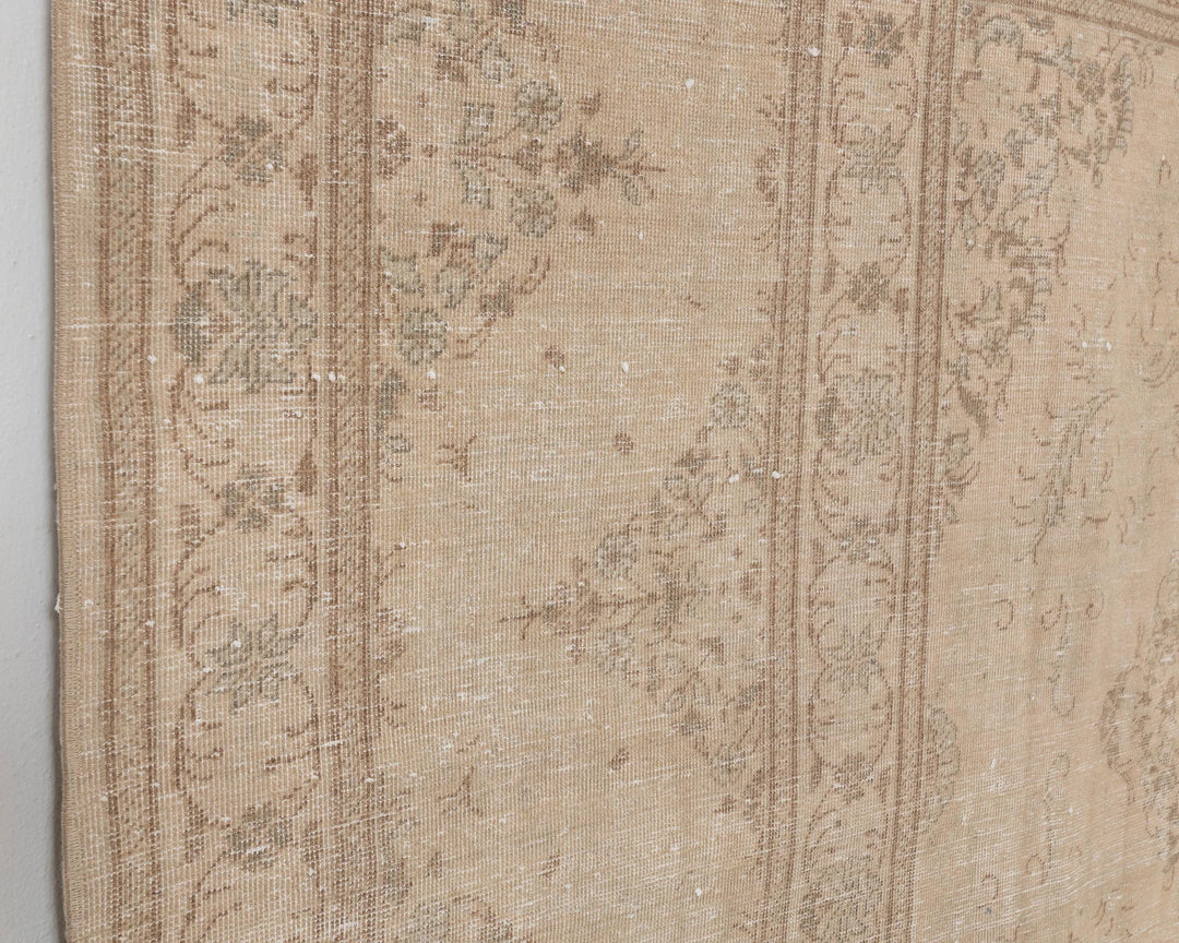 Beige Turkish Oushak Rug 10' x 13' Hand-Knotted | No. VR20077