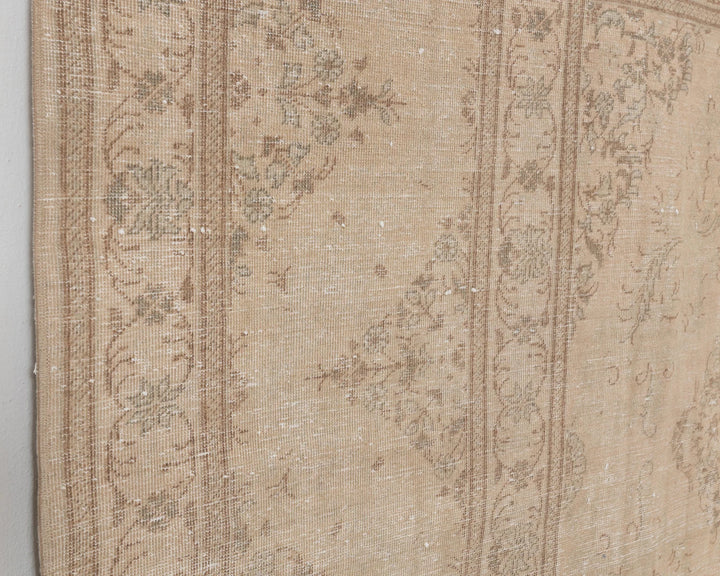 Beige Turkish Oushak Rug 10' x 13' Hand-Knotted | No. VR20077