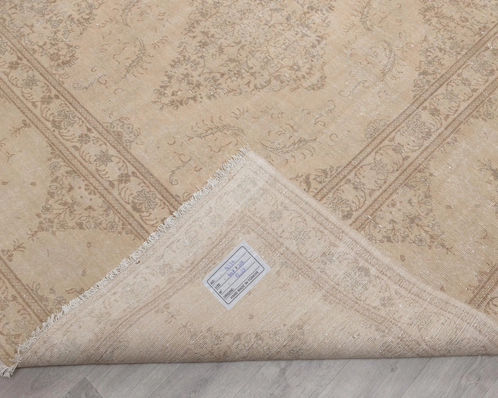 Beige Turkish Oushak Rug 10' x 13' Hand-Knotted | No. VR20077
