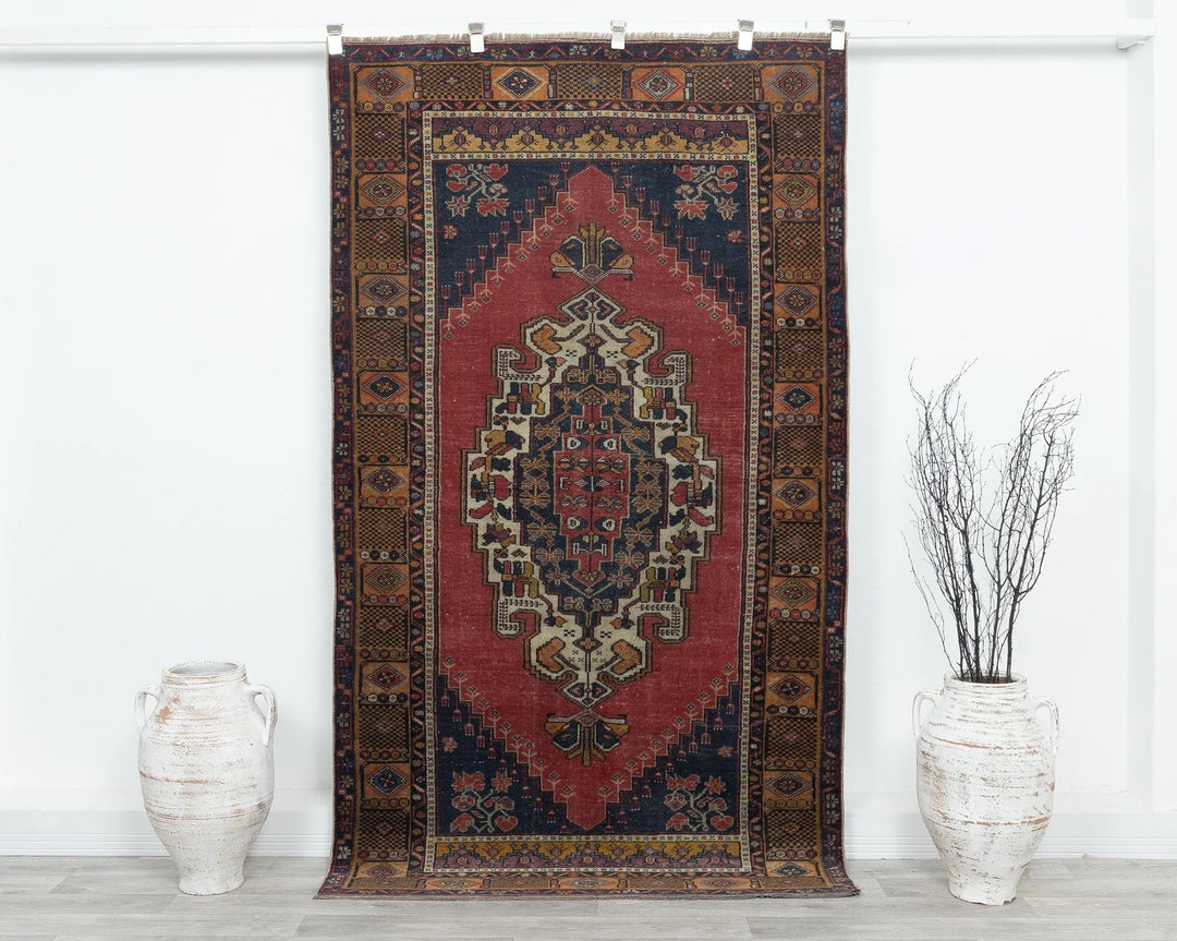 Multicolor Turkish Oushak Rug 7' 5" x 4' 3" Hand-Knotted | No. VR20141