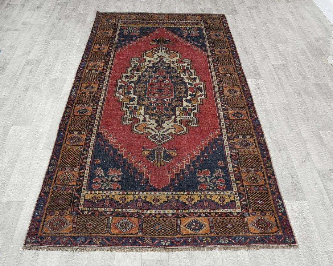 Multicolor Turkish Oushak Rug 7' 5" x 4' 3" Hand-Knotted | No. VR20141