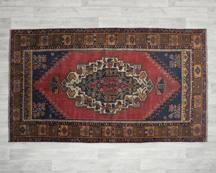 Multicolor Turkish Oushak Rug 7' 5" x 4' 3" Hand-Knotted | No. VR20141