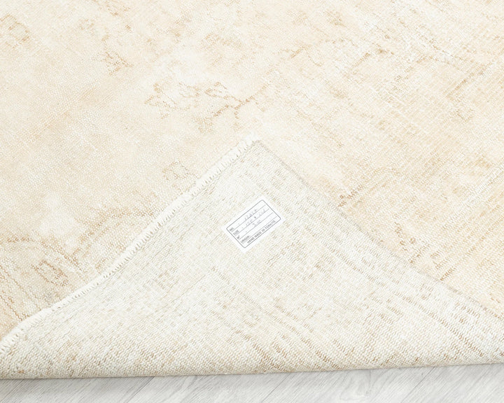 Beige Turkish Oushak Rug 4'11" x 8'1" Hand-Knotted | No. VR20163