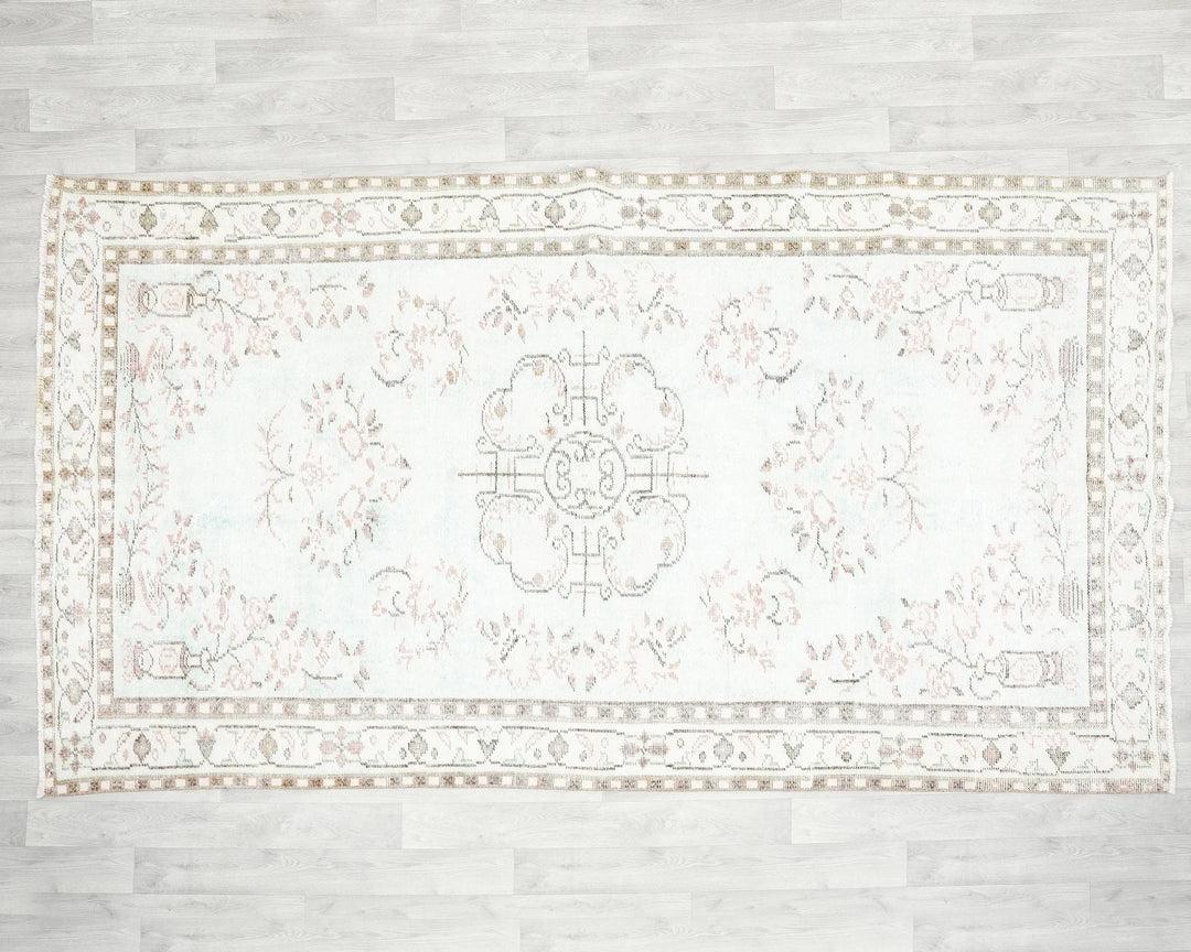 Multicolor Turkish Oushak Rug 5'6" x 9'7" Hand-Knotted | No. VR20294