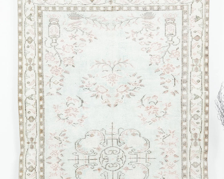Multicolor Turkish Oushak Rug 5'6" x 9'7" Hand-Knotted | No. VR20294