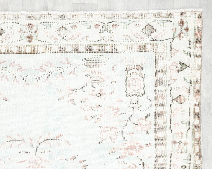 Multicolor Turkish Oushak Rug 5'6" x 9'7" Hand-Knotted | No. VR20294