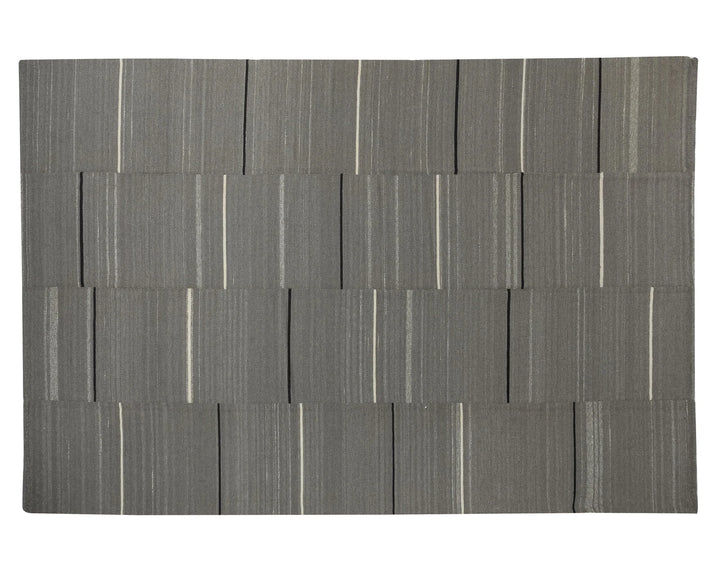 Gray Turkish Kilim Rug 9' 3" x 13' 5" Flat-Weave view 9