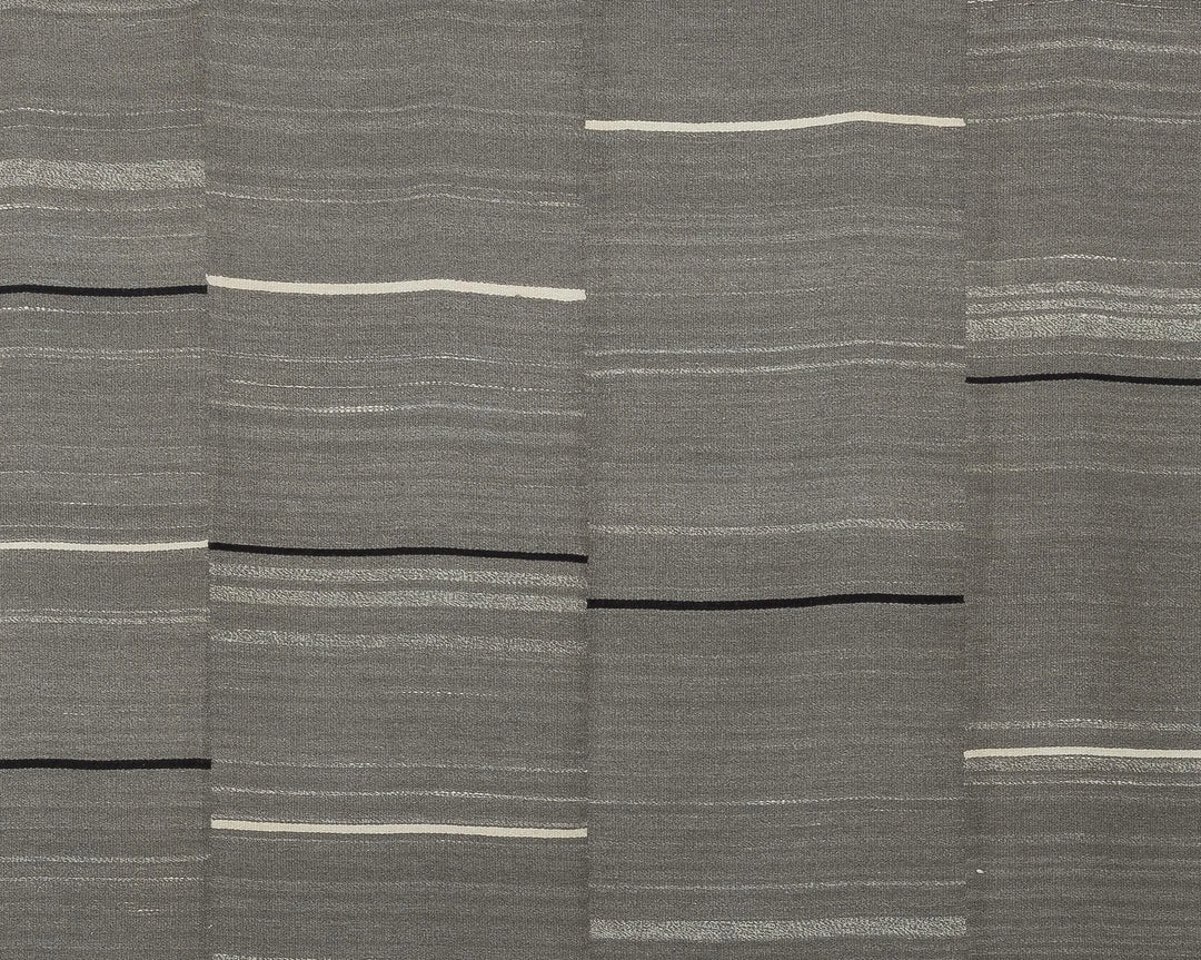 Gray Turkish Kilim Rug 9' 3" x 13' 5" Flat-Weave view