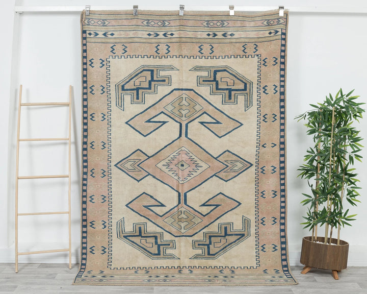 Multicolor Turkish Oushak Rug 5'8" x 7'11" Hand-Knotted | No. VR20330