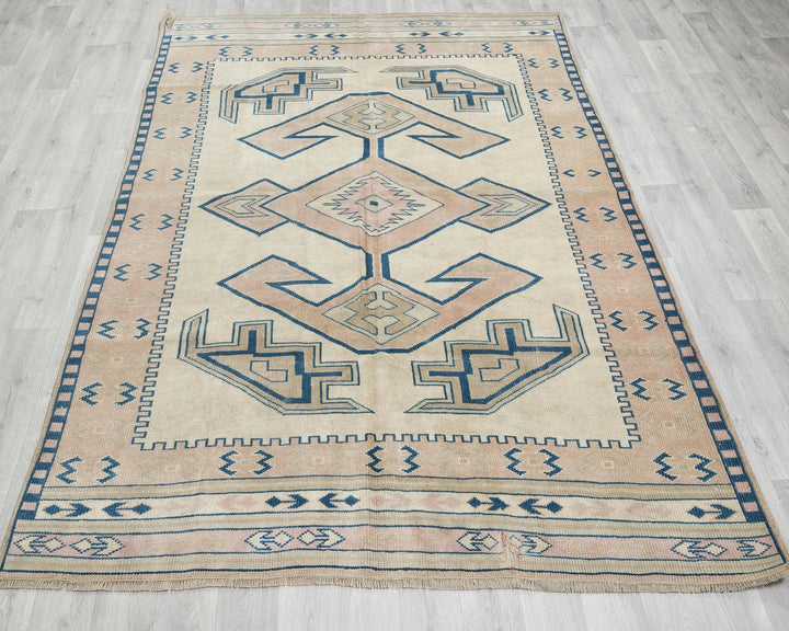 Multicolor Turkish Oushak Rug 5'8" x 7'11" Hand-Knotted | No. VR20330