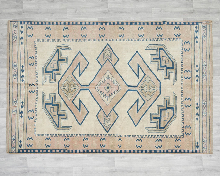 Multicolor Turkish Oushak Rug 5'8" x 7'11" Hand-Knotted | No. VR20330