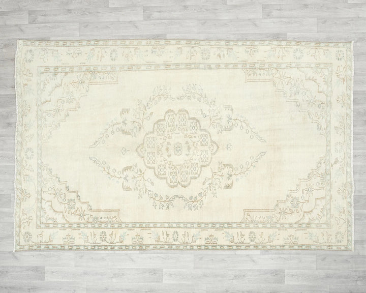 Multicolor Turkish Oushak Rug 5' 11" x 9' 2" Hand-Knotted view 9
