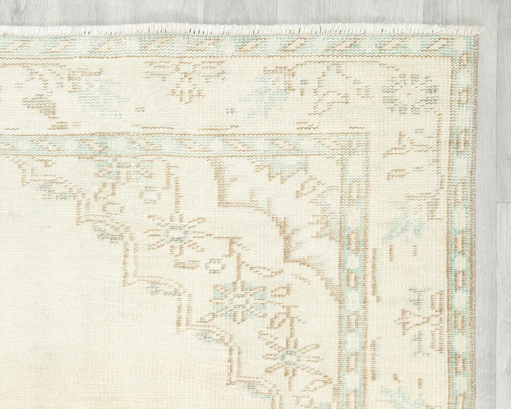 Multicolor Turkish Oushak Rug 5' 11" x 9' 2" Hand-Knotted pattern