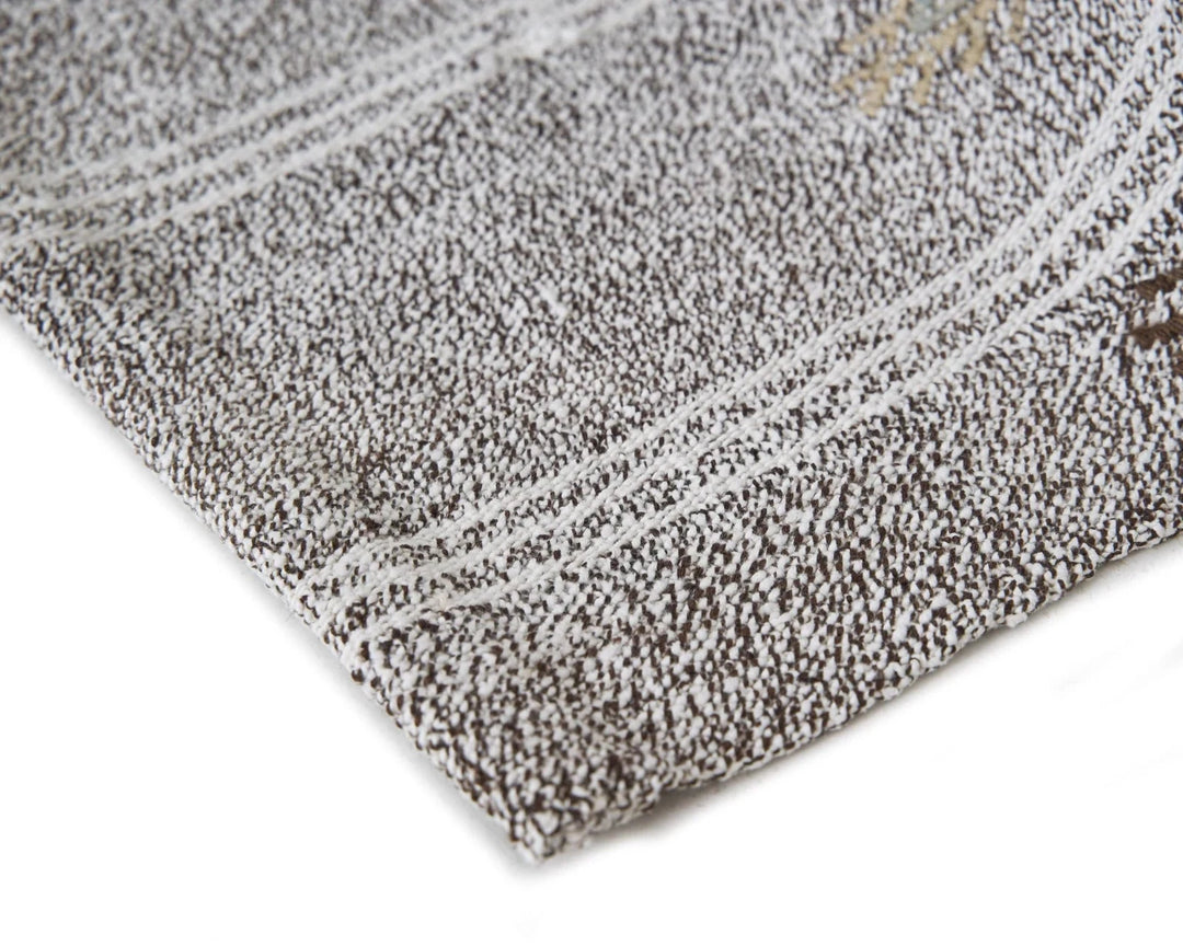 Gray Turkish Kilim Rug 5' 5" x 7' Flat-Weave | No. VR20453