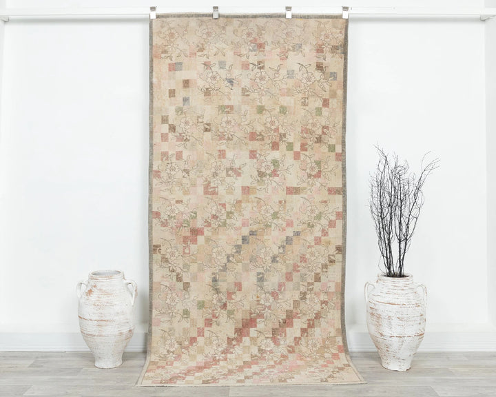 Multicolor Turkish Oushak Rug 3' 11" x 7' 11" Hand-Knotted | No. VR20483