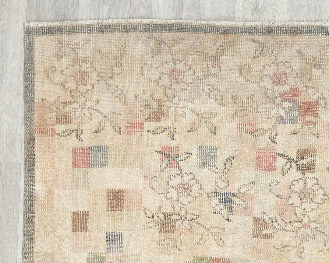 Multicolor Turkish Oushak Rug 3' 11" x 7' 11" Hand-Knotted | No. VR20483