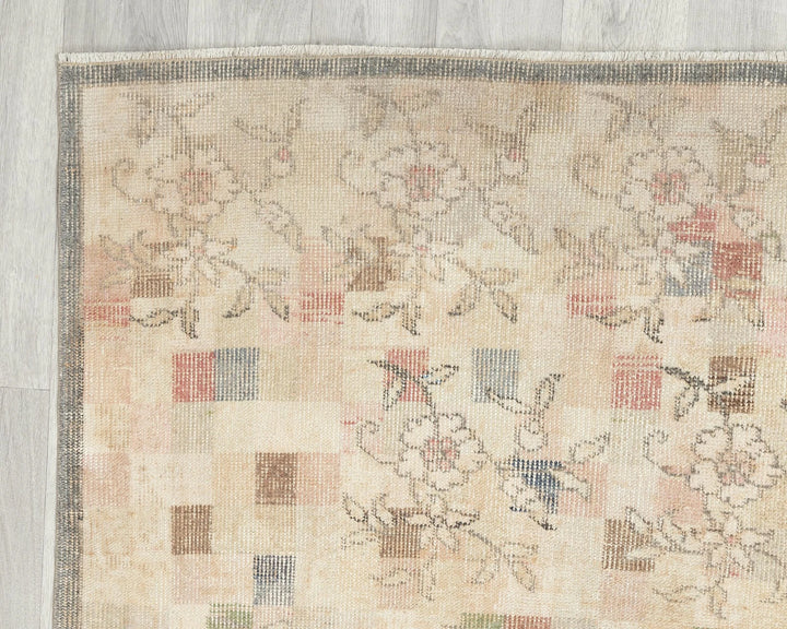 Multicolor Turkish Oushak Rug 3' 11" x 7' 11" Hand-Knotted | No. VR20483