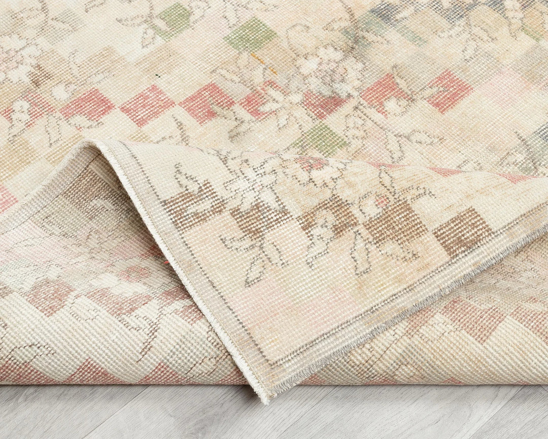 Multicolor Turkish Oushak Rug 3' 11" x 7' 11" Hand-Knotted | No. VR20483